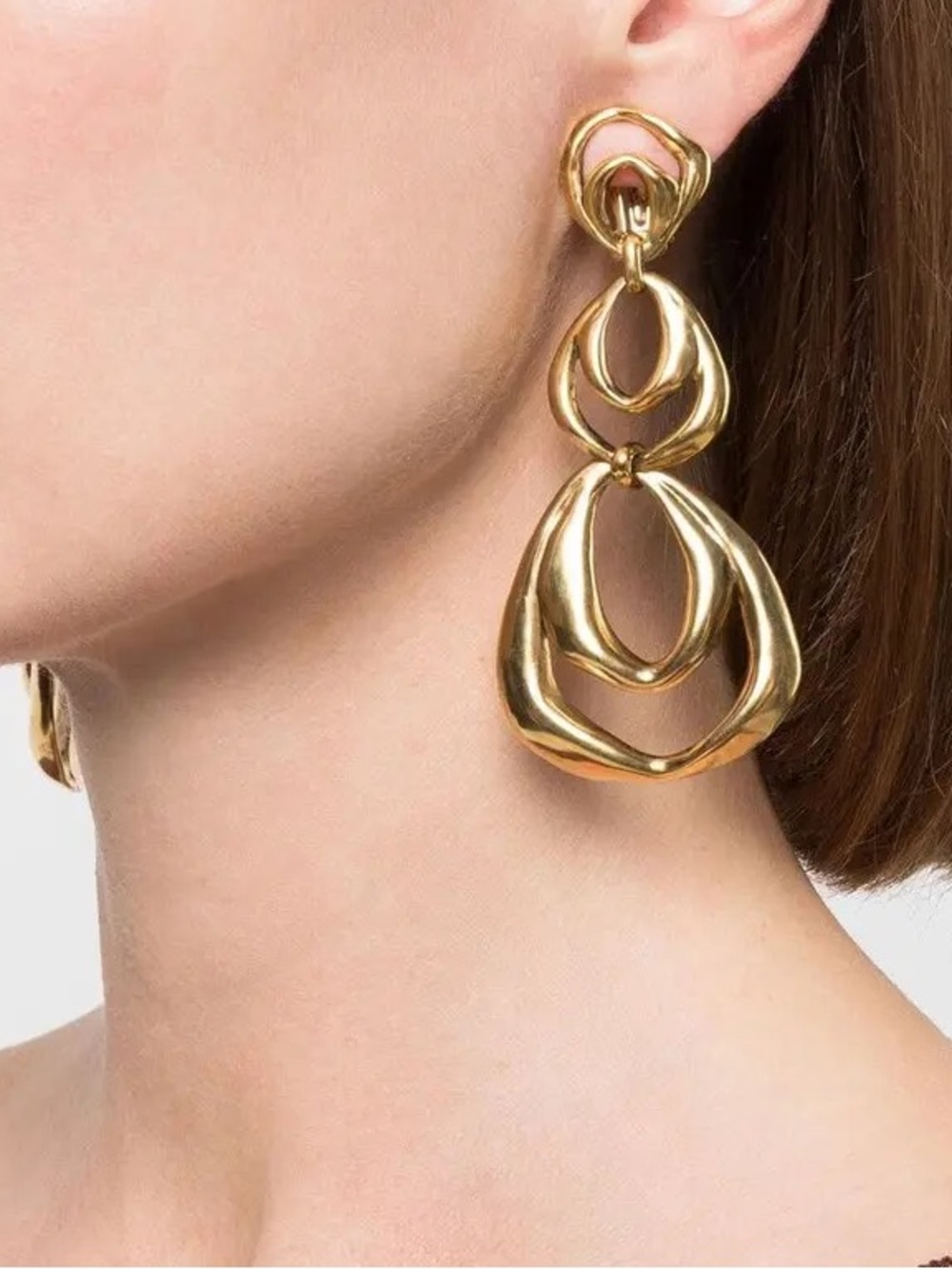 Goossens Paris ~ Spirale Three Links Clip Earrings